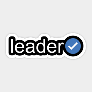 Verified Leader (White Text) Sticker